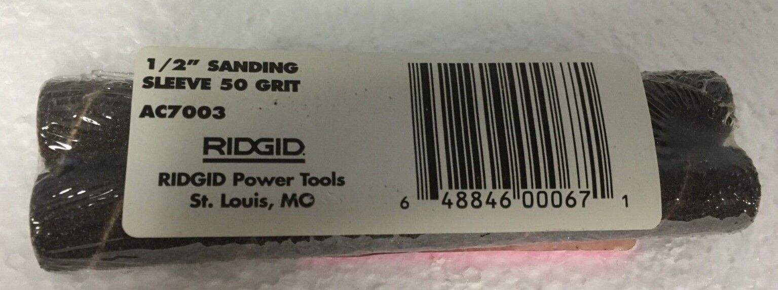 Ridgid 2Pack 1/2'' Coarse Sanding Sleeves 50 Grit AC7003 eBay