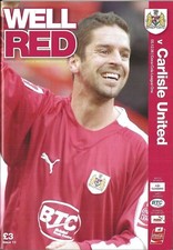 Football Programme BRISTOL CITY v CARLSILE UNITED Dec 2006