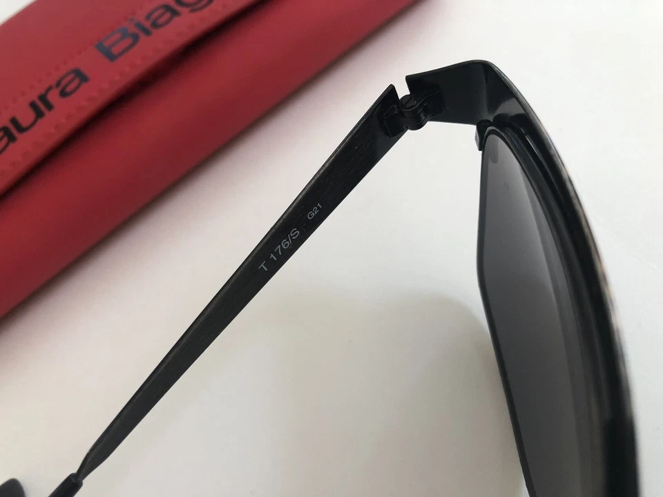 NUEVO Gafas de sol Laura Biagiotti vintage años 80 T176/S tortuga/metal Foto 4 de 4