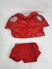 Build A Bear Outfit BABW  Clothes Red Vest & Shorts