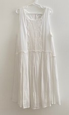 Girl  s White  Silver Dress Size Large