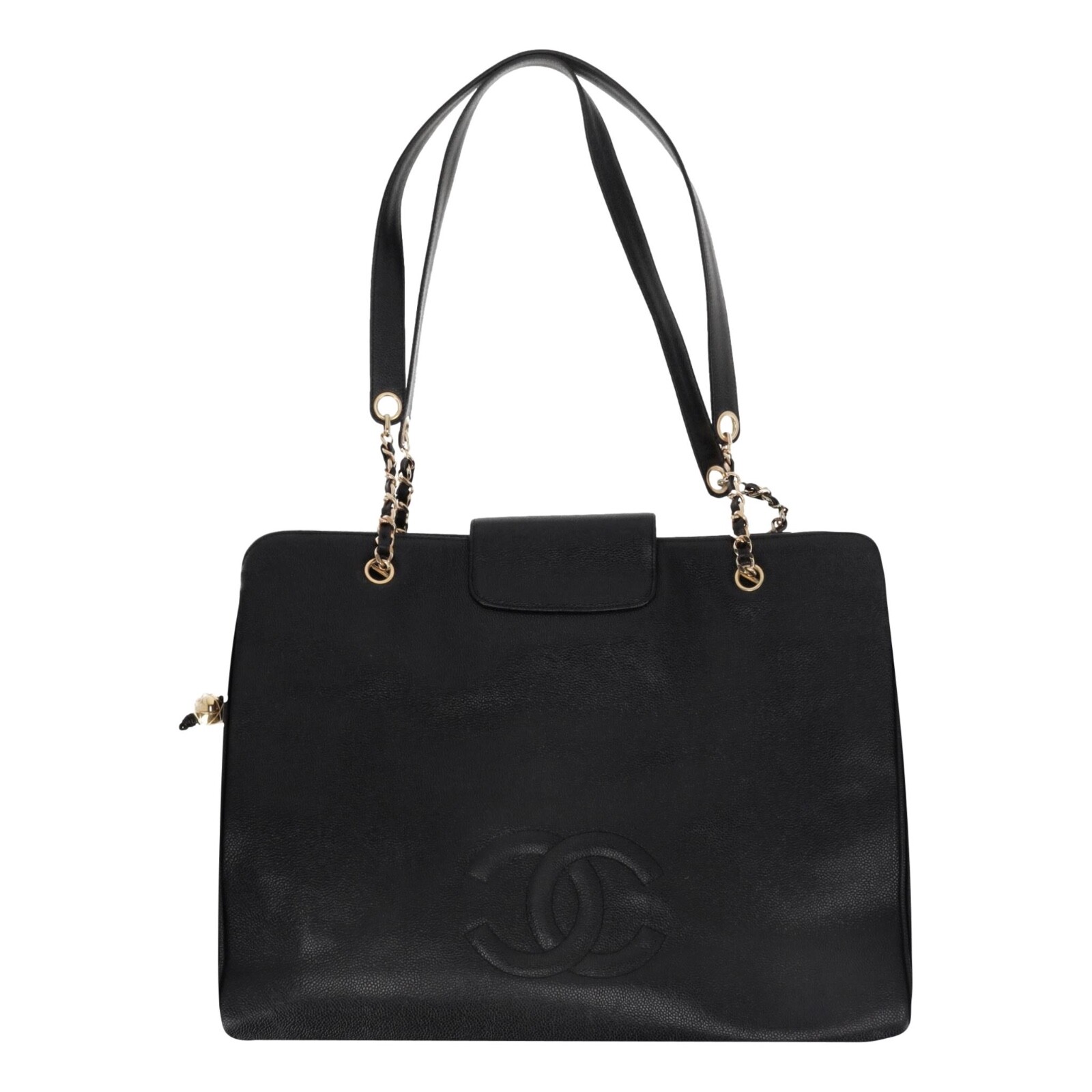 Chanel Vintage 1990's Supermodel Leather XXL Tote Bag image 3