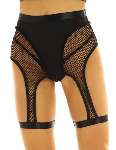 Through Fishnet Booty Shorts 