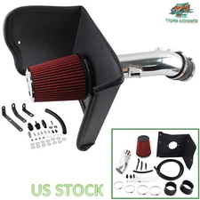 Silver Cold Air Intake Kit + Red Filter For 12-20 Toyota Tundra/Sequoia 5.7L V8