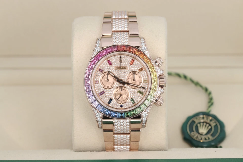 Rolex Cosmograph Rainbow Daytona All Pave Diamond oro rosa de 18 quilates, 116595RBOW Foto 4 de 4