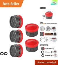 Replacement Faucet Aerator 2.2 GPM - Standard Size, 5 Pack for Easy Install