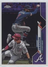 2020 Topps Chrome Purple Refractor /299 Dansby Swanson #65