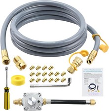 Propane To Natural Gas Conversion Kit For Grill Compatible With 10ft Gray Propane To Natural Gas Conversion Kit For Grill Compatible With 10ft Gray