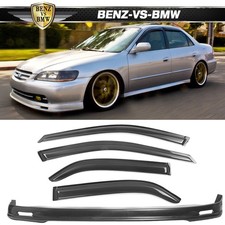 Fits 98-02 Honda Accord Pu Mug Style Front Bumper Lip4pcs Slim Sun Window Visor Fits 98-02 Honda Accord Pu Mug Style Front Bumper Lip4pcs Slim Sun Window Visor