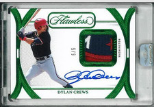 Dylan Crews 5 /5 Sealed Prime Patch Auto Green - 2024 Panini Flawless #PPH-DC