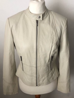 NEXT - ECHT LEDER Jacke CREME Größe 12