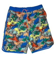 Wonder Nation Boys Quick Dry Swim Trunks Dinosaur Size XL 14-16 Mesh Lined