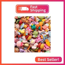 Slime Charms,Flat Back Cute Kawaii Animals Cute Set - 25 Pcs Transparent Resin C