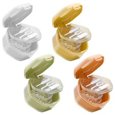ORTHODONTIC RETAINER STORAGE CASE DENTURE SOAKING CLEANING STORAGE BOX + TOOLS