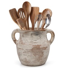 Rustic Utensil Holder for Kitchen Counter - L...