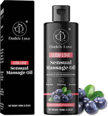 Organic Berry Sensual Massage Oil for Couples - Edible, Detoxifying, Stimulating