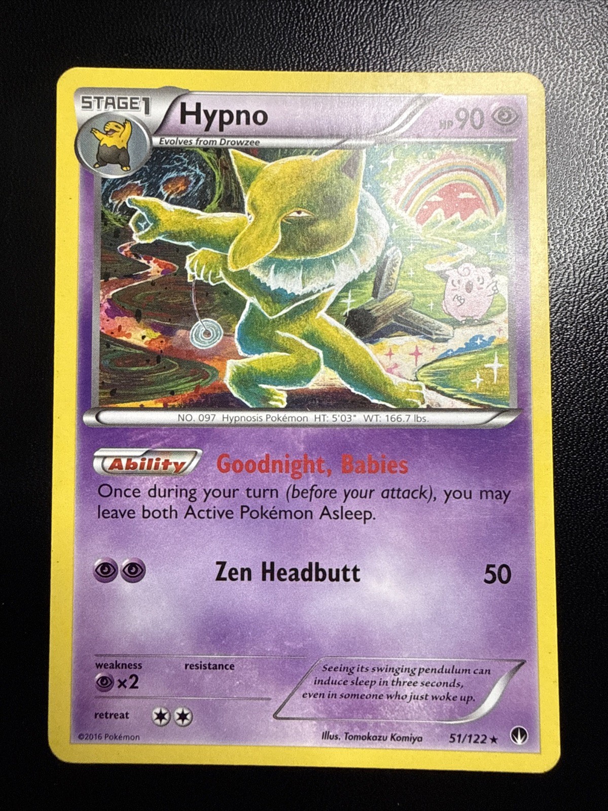 Hypno 51/122 Non Holo BREAKpoint Pokemon Card