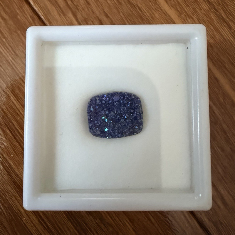 Blue Drusy Quartz 12x10mm Drusy Loose Gemstone 1pc MPN Q15C000014