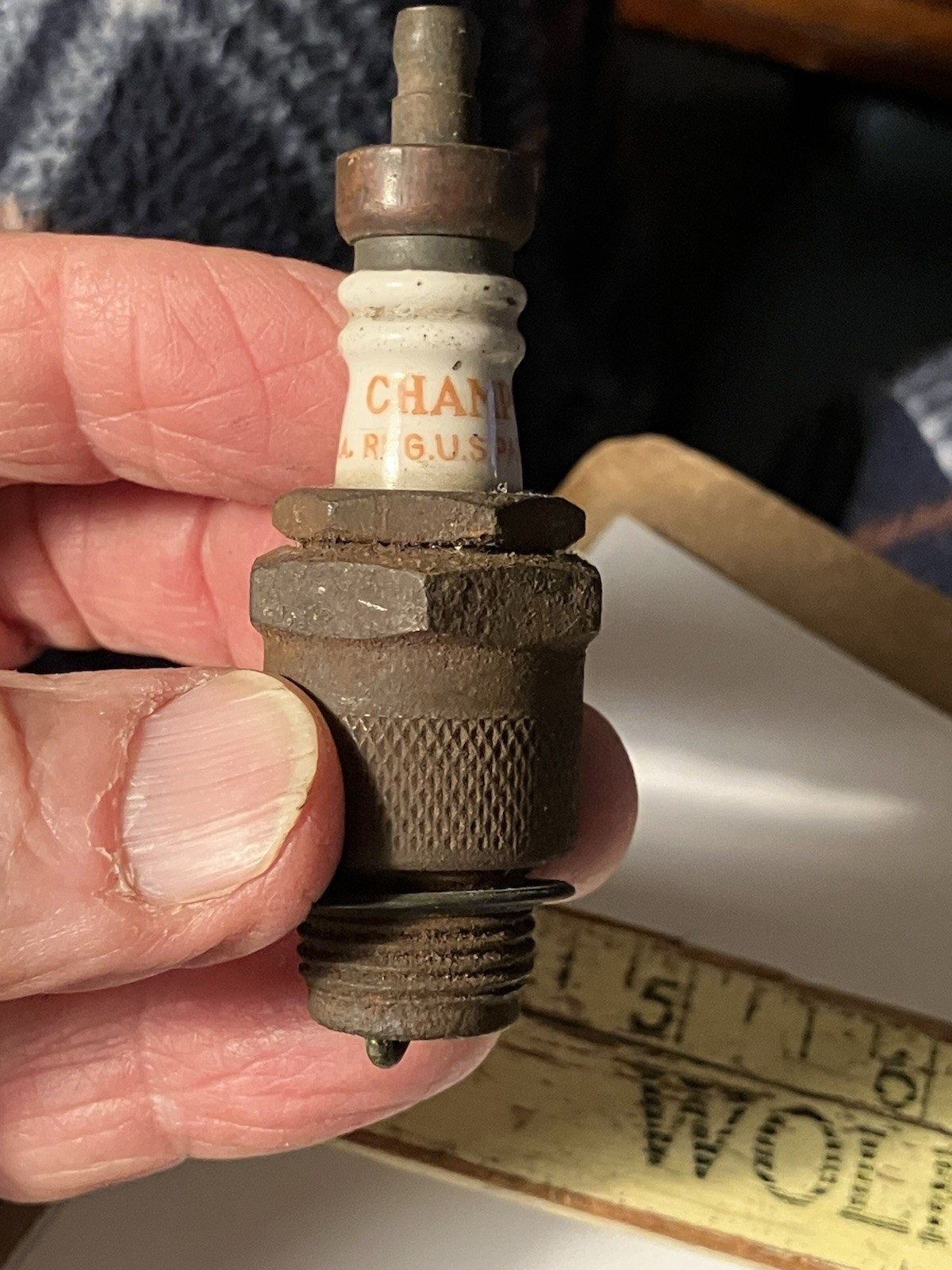 Vintage 1950-60s Champion 8 s Spark Plug for Small Motors