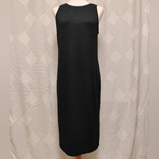 Gap Black Sleeveless Stretch Knit Dress Low Back Women's Size Small