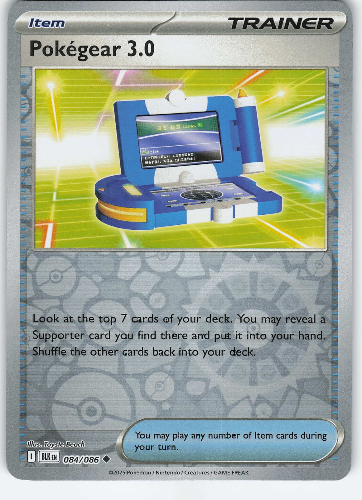 Pokegear 3.0 084/086 Uncommon Reverse Holo SV: Black Bolt NM Pokémon