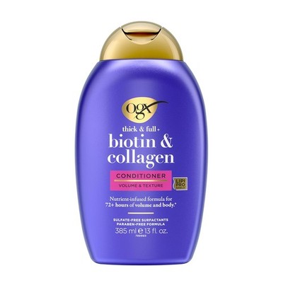 OGX Thick & Full + Biotin & Collagen Volumizing Conditioner, Nutrient-Infused Co