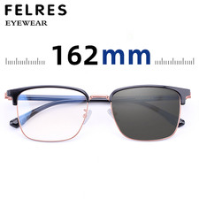 Square 162mm Large Frame Photochromic Nearsighted Myopia Glasses Men Half Frame