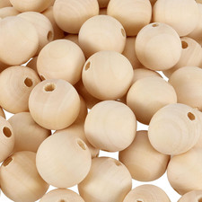 16Mm Natural Wooden Beads, 800 Pack Unfinished Wooden Beads with Holes, Unfinis