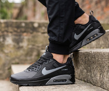 Nuevo NIKE Air Max 90 SE Retro Drift Para hombres Tenis Atléticos Negro Gris Todas las Tallas