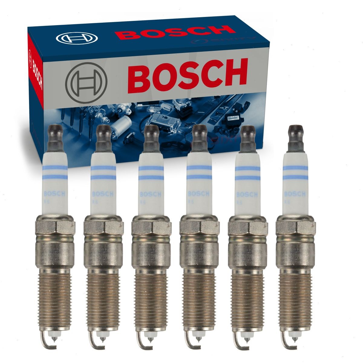 6 pc Bosch Double Iridium Spark Plugs for 2014-2021 GMC Sierra 1500 4.3L V6 fu