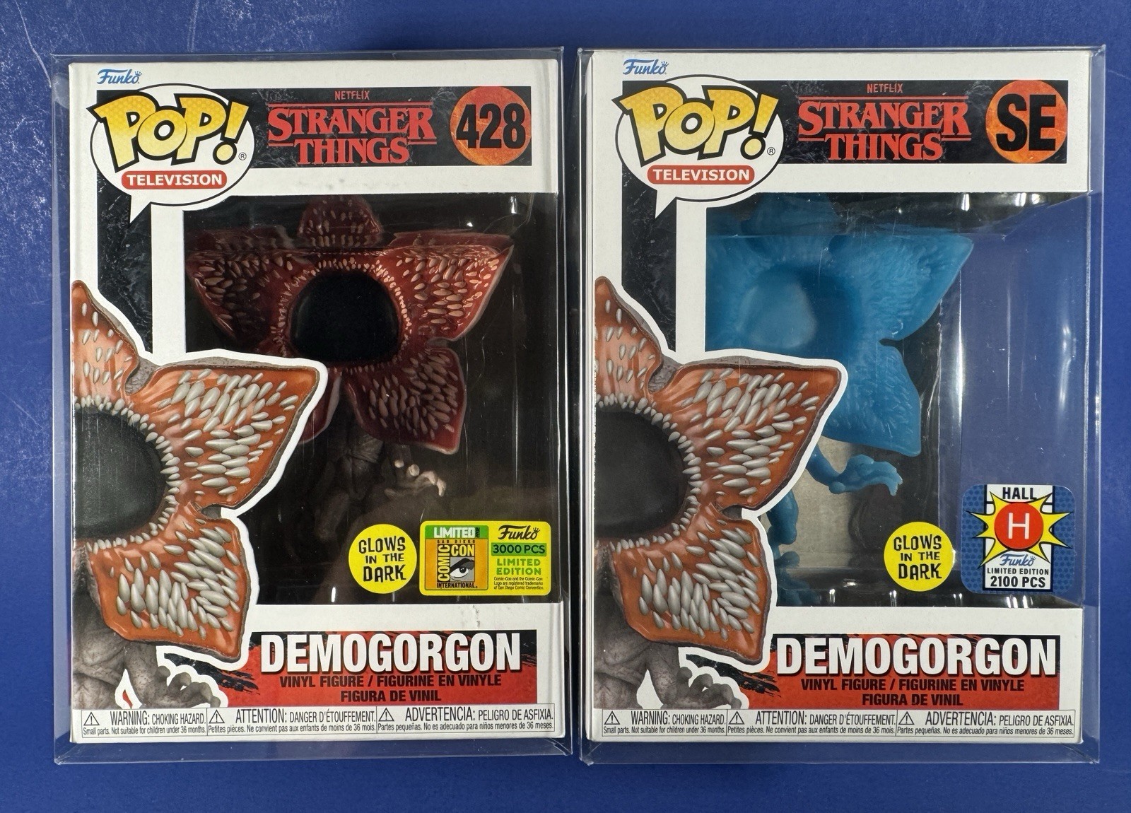 Funko Pop Demogorgon Stranger Things Bundle 2022 SDCC EX Hal