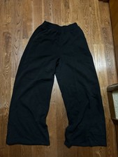 Black Wide-Leg Sweatpants
