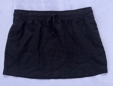 Old Navy Black Linen Skirt With Pockets - Girls Youth Size L 10/12