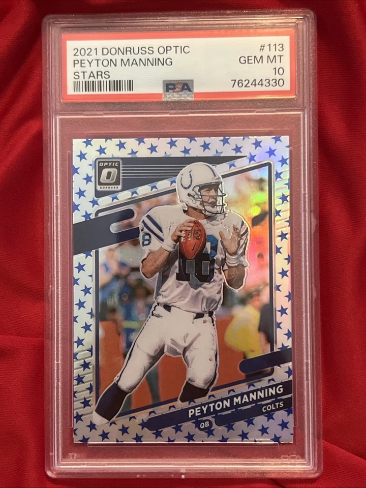 Donruss Optic Peyton Manning 2021 #113 estrellas PSA 10 (bajo pop) Foto 4 de 4