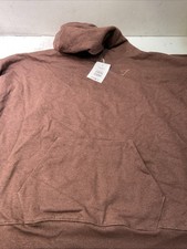 Gymshark Women  s Hoodie L Brown Distressed Style Kangaroo Pocket