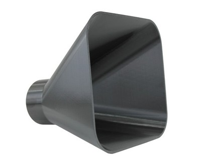 Trichter 200x190 mm DN80 | Pelletofen Befüllung | robustes PETG schwarz