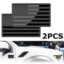 2x 3d Us American Flag Car Sticker Metal Emblem Badge Decal Exterior Accessories