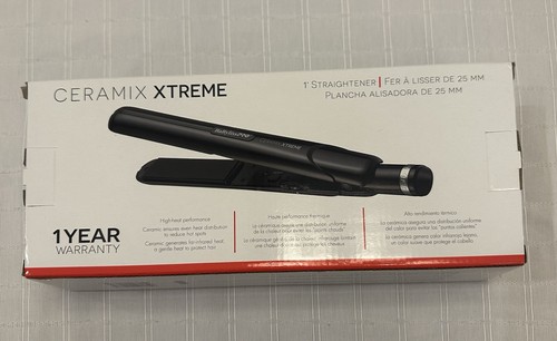 Babyliss Pro Black 1" Ceramix Xtreme 450° Ceramic Flat Iron Hair Straightener - Picture 2 of 7