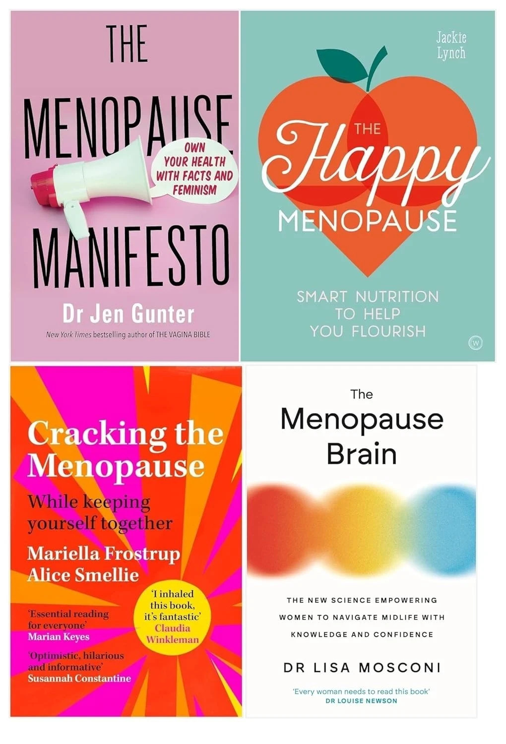 Cracking the Menopause,Brain Men,Happy Menopause,Menopause Manifesto 4 Books Set