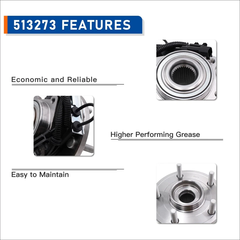 Buje y cojinete de rueda delantera para Town & Country Dodge Grand Caravan Routan Ram C/V Foto 3 de 4