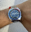 Vintage Seiko 6139-6002 Pepsi Automatic Chronograph Datsun Logo Dial Feb.1974