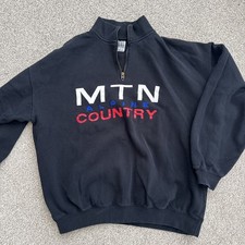 Vintage Gap 90s Quarter Zip Sweatshirt XL Men’s Boxy Mountain Alpine Country