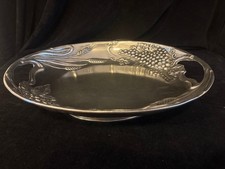 Gro&szlig;e Zinnschale 95 % Reinzinn Trauben &Auml;hren 37,5 cm &ndash; 1,98 kg