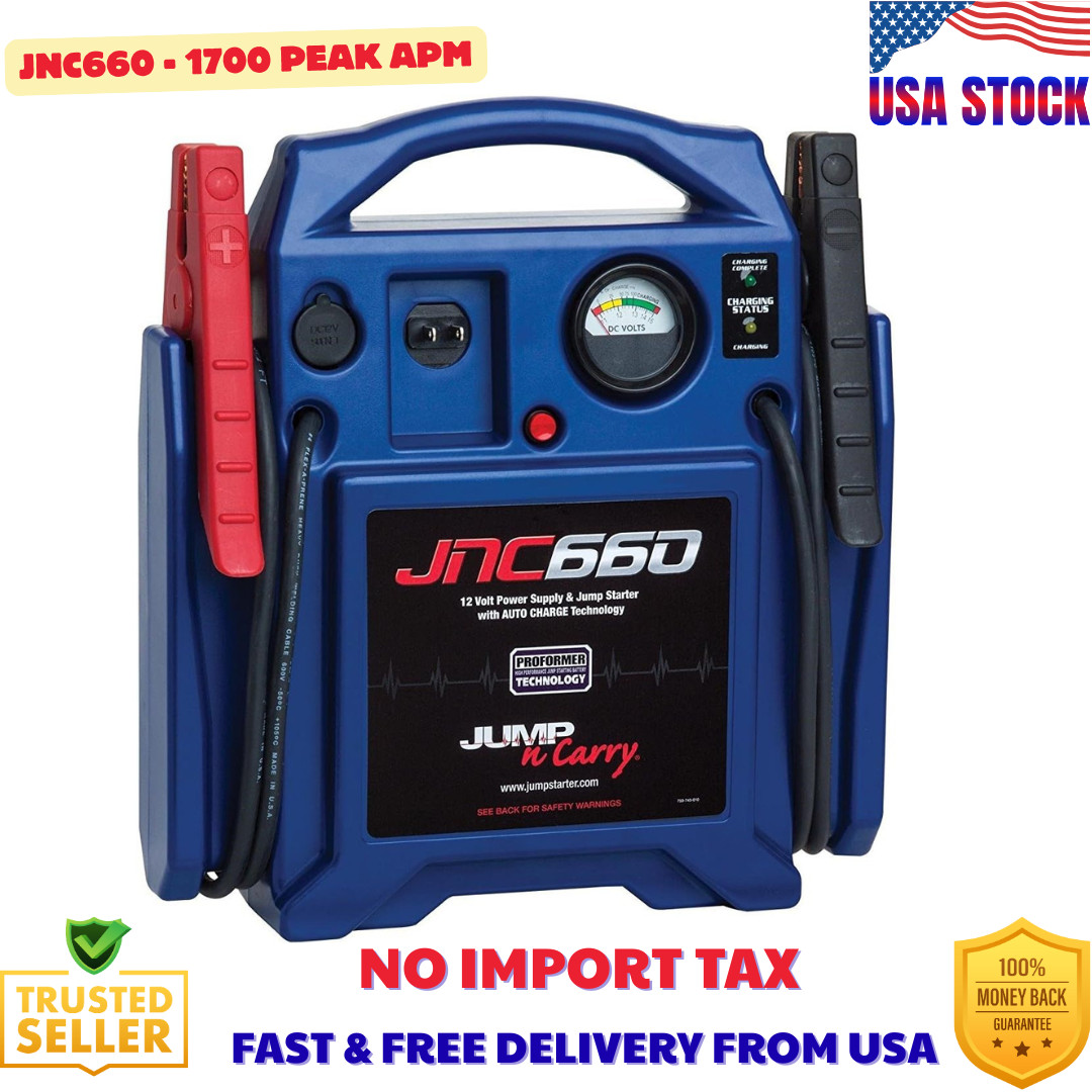 Clore Automotive Jump-N-Carry JNC660 1700 Peak Amp 12 Volt Jump Starter , Blue