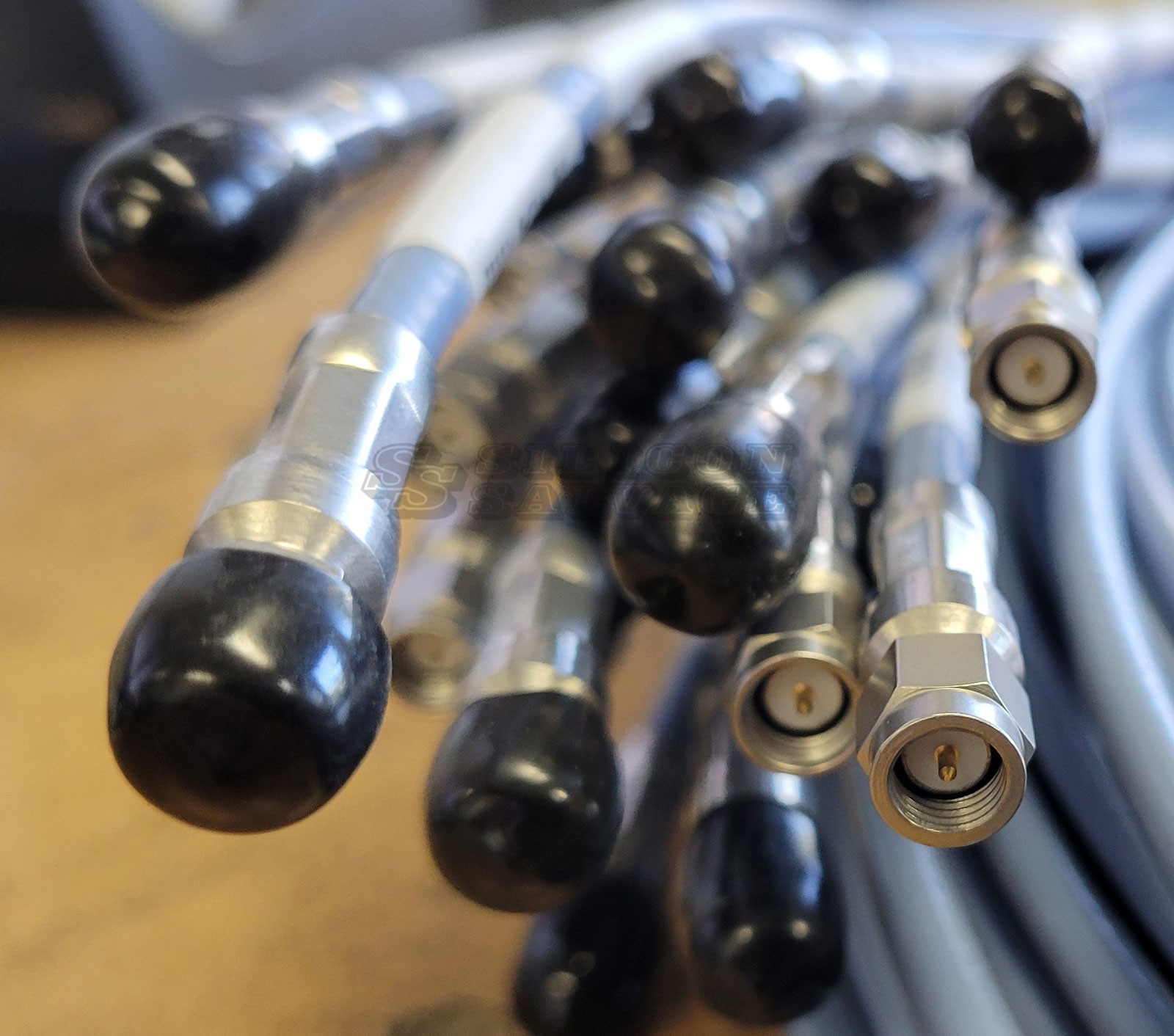 Lot of 22 HUBER+SUHNER S-Series SMA M-F Microwave Cables 18Ghz 66"