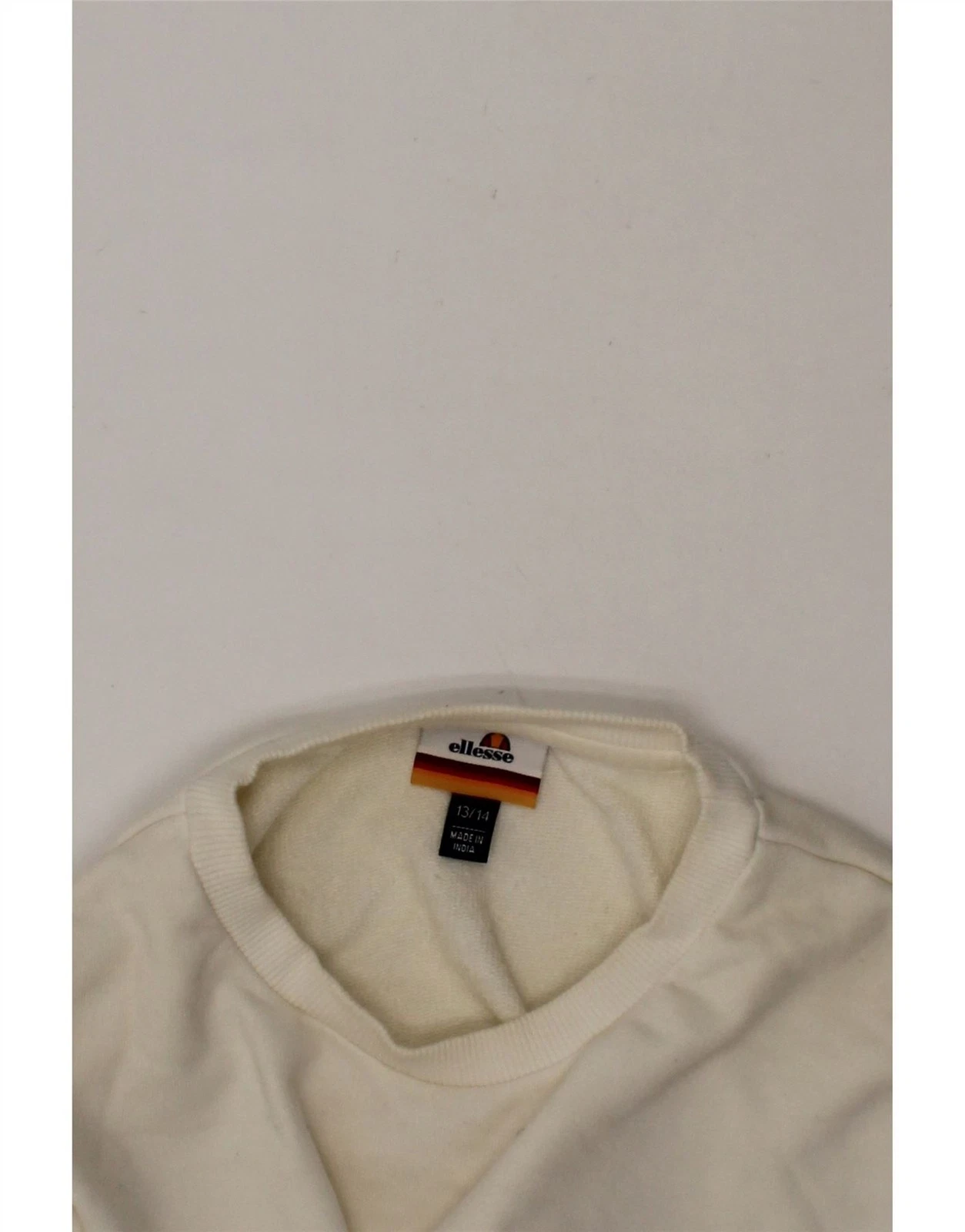 OFF WHITE Maglione felpa grafica bambina ELLESSE 13 14 anni bianco sporco cotone AN21