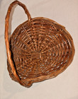 Vintage Woven Wicker Basket with Handle Flower Gathering / Herb - 8" x 11" — photo 4