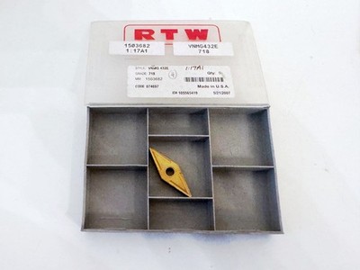 (1) RTW VNMG432E 718 Carbide Indexable Turning Inserts TiN USA
