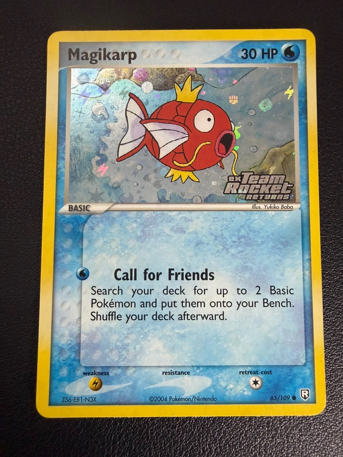Pokémon TCG Magikarp EX Team Rocket Returns 65 Reverse Holo Common Near Mint NM