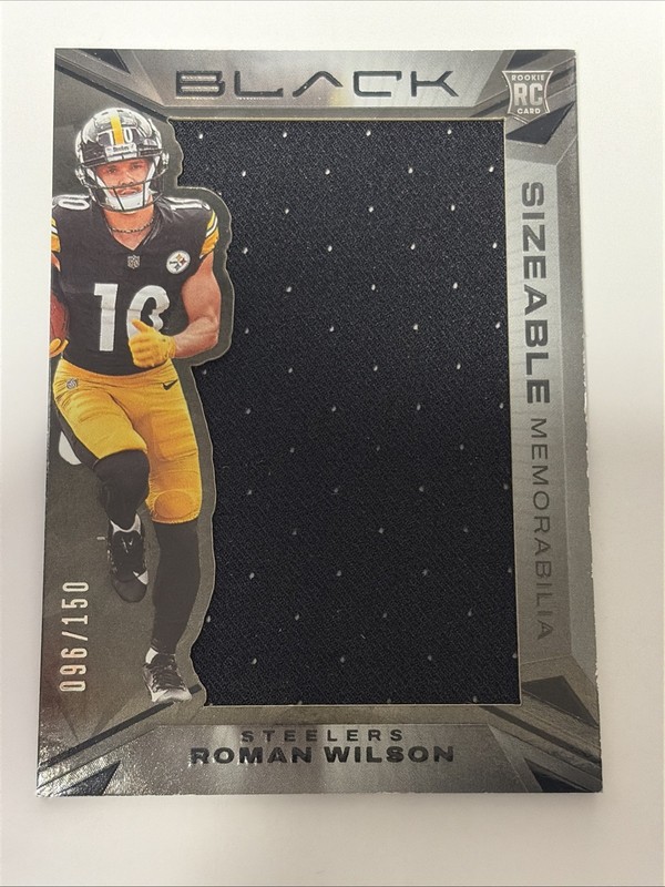 2024 Black Football Sizeable Rookie Memorabilia Roman Wilson #SR-RWN SN/150